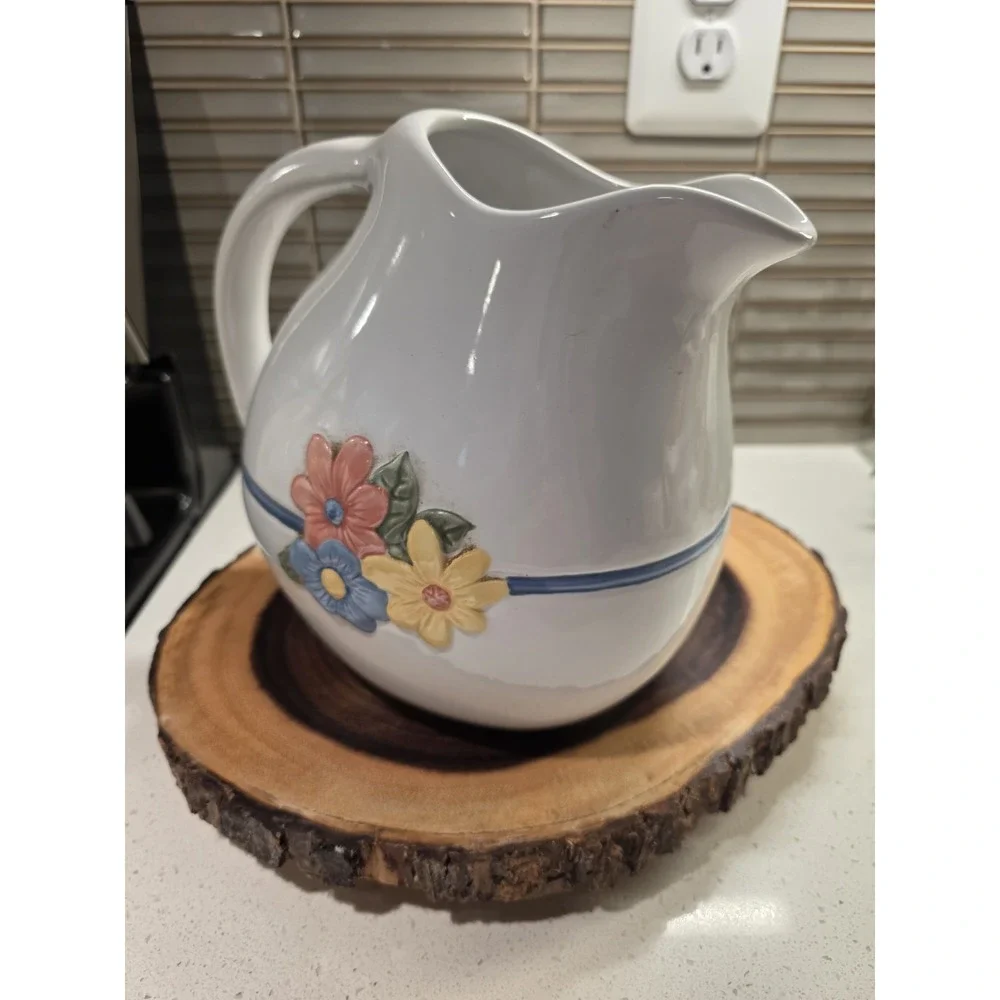 Vintage Tender Heart Treasures Spring Flower Kitchen Pitcher